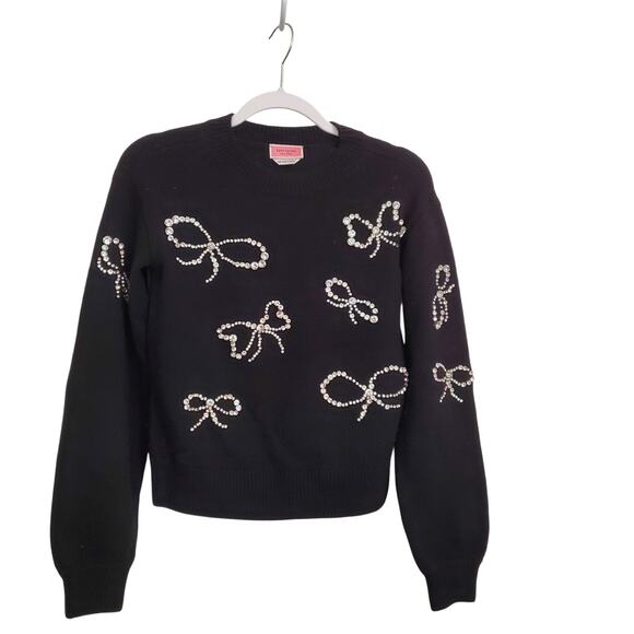 Kate Spade rhinestone bow sweater sz XXS (150) - Picture 1 of 4